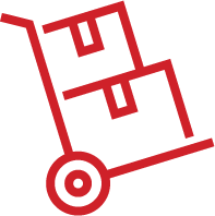 Red boxes on a dolly icon.